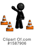 Black Design Mascot Clipart #1587906 by Leo Blanchette