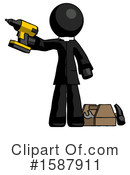 Black Design Mascot Clipart #1587911 by Leo Blanchette