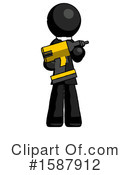 Black Design Mascot Clipart #1587912 by Leo Blanchette