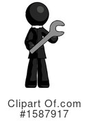 Black Design Mascot Clipart #1587917 by Leo Blanchette