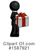 Black Design Mascot Clipart #1587921 by Leo Blanchette