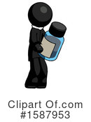 Black Design Mascot Clipart #1587953 by Leo Blanchette