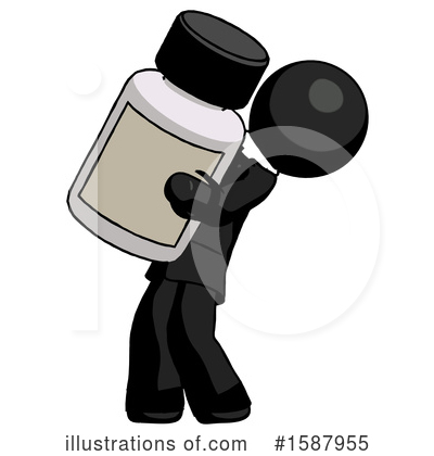 Royalty-Free (RF) Black Design Mascot Clipart Illustration by Leo Blanchette - Stock Sample #1587955