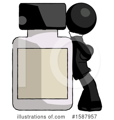 Royalty-Free (RF) Black Design Mascot Clipart Illustration by Leo Blanchette - Stock Sample #1587957