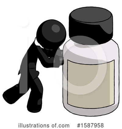 Royalty-Free (RF) Black Design Mascot Clipart Illustration by Leo Blanchette - Stock Sample #1587958