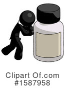 Black Design Mascot Clipart #1587958 by Leo Blanchette