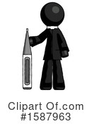 Black Design Mascot Clipart #1587963 by Leo Blanchette