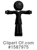 Black Design Mascot Clipart #1587975 by Leo Blanchette
