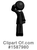 Black Design Mascot Clipart #1587980 by Leo Blanchette