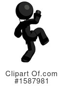 Black Design Mascot Clipart #1587981 by Leo Blanchette