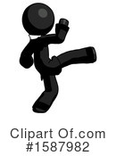 Black Design Mascot Clipart #1587982 by Leo Blanchette