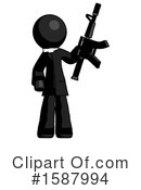 Black Design Mascot Clipart #1587994 by Leo Blanchette