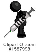 Black Design Mascot Clipart #1587998 by Leo Blanchette