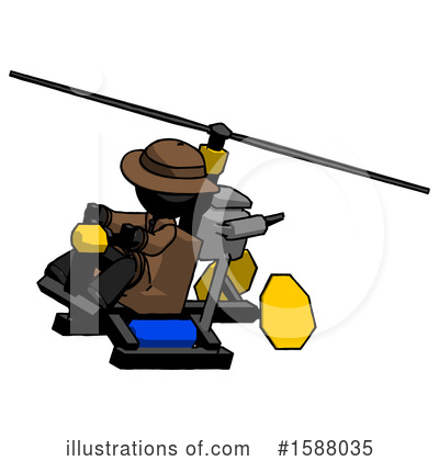 Royalty-Free (RF) Black Design Mascot Clipart Illustration by Leo Blanchette - Stock Sample #1588035