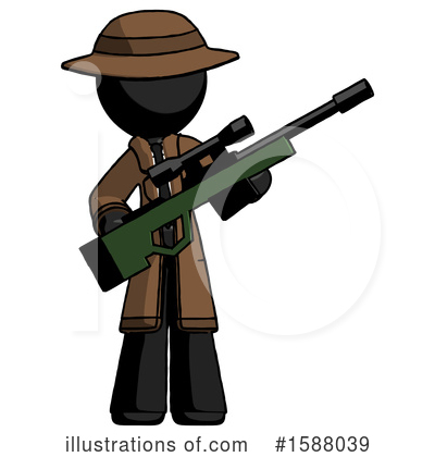 Royalty-Free (RF) Black Design Mascot Clipart Illustration by Leo Blanchette - Stock Sample #1588039