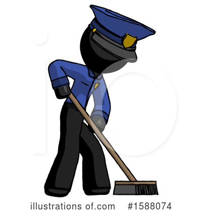Royalty-Free (RF) Black Design Mascot Clipart Illustration by Leo Blanchette - Stock Sample #1588074
