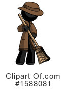 Black Design Mascot Clipart #1588081 by Leo Blanchette