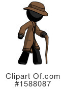Black Design Mascot Clipart #1588087 by Leo Blanchette