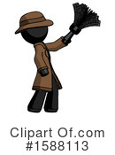 Black Design Mascot Clipart #1588113 by Leo Blanchette