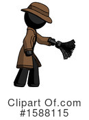 Black Design Mascot Clipart #1588115 by Leo Blanchette