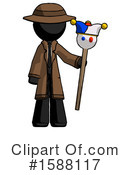 Black Design Mascot Clipart #1588117 by Leo Blanchette