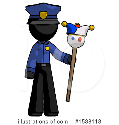 Royalty-Free (RF) Black Design Mascot Clipart Illustration by Leo Blanchette - Stock Sample #1588118