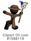 Black Design Mascot Clipart #1588119 by Leo Blanchette