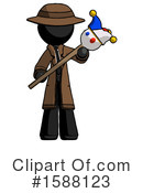 Black Design Mascot Clipart #1588123 by Leo Blanchette