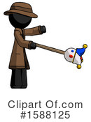 Black Design Mascot Clipart #1588125 by Leo Blanchette