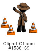 Black Design Mascot Clipart #1588139 by Leo Blanchette