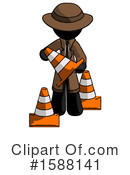 Black Design Mascot Clipart #1588141 by Leo Blanchette