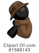 Black Design Mascot Clipart #1588143 by Leo Blanchette