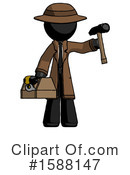 Black Design Mascot Clipart #1588147 by Leo Blanchette