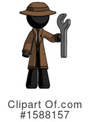 Black Design Mascot Clipart #1588157 by Leo Blanchette