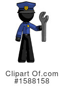 Black Design Mascot Clipart #1588158 by Leo Blanchette