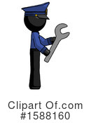 Black Design Mascot Clipart #1588160 by Leo Blanchette