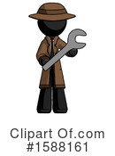 Black Design Mascot Clipart #1588161 by Leo Blanchette