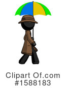 Black Design Mascot Clipart #1588183 by Leo Blanchette