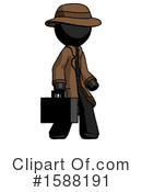 Black Design Mascot Clipart #1588191 by Leo Blanchette