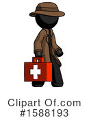 Black Design Mascot Clipart #1588193 by Leo Blanchette