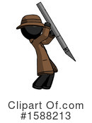 Black Design Mascot Clipart #1588213 by Leo Blanchette