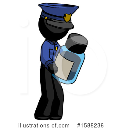 Royalty-Free (RF) Black Design Mascot Clipart Illustration by Leo Blanchette - Stock Sample #1588236