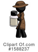 Black Design Mascot Clipart #1588237 by Leo Blanchette