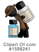 Black Design Mascot Clipart #1588241 by Leo Blanchette