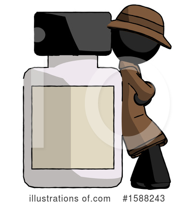 Royalty-Free (RF) Black Design Mascot Clipart Illustration by Leo Blanchette - Stock Sample #1588243