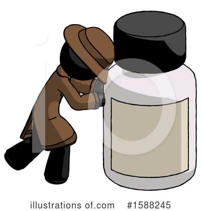 Royalty-Free (RF) Black Design Mascot Clipart Illustration by Leo Blanchette - Stock Sample #1588245