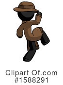 Black Design Mascot Clipart #1588291 by Leo Blanchette