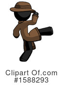 Black Design Mascot Clipart #1588293 by Leo Blanchette