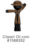 Black Design Mascot Clipart #1588352 by Leo Blanchette
