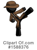 Black Design Mascot Clipart #1588376 by Leo Blanchette